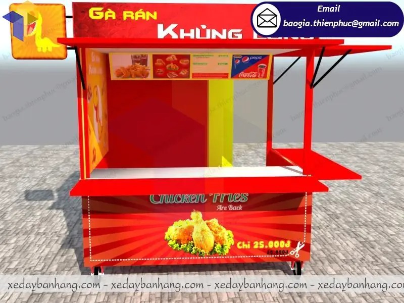 Tự làm chủ kinh doanh với mô hình kiot di động bán gà rán 